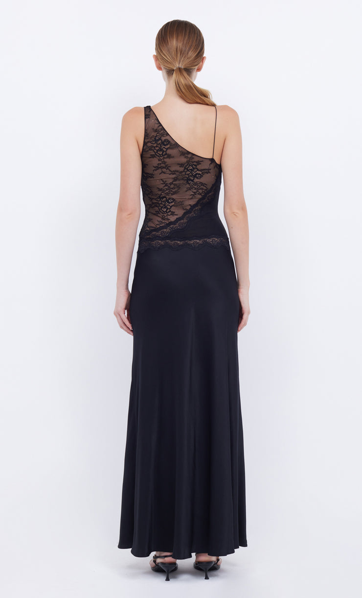 Abreille Black Lace Contrast Maxi Dress by Bec + Bridge