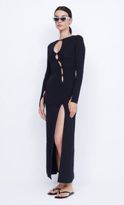 Alienor Key Hole Knit Maxi Dress in Black by Bec + Bridge