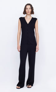Amalfi Knit Vest with Buttons in Black by Bec + Bridge
