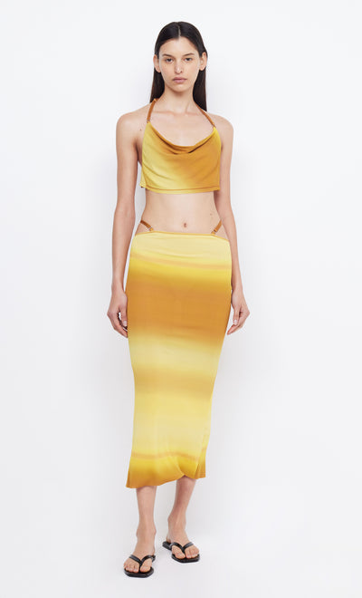 AMARA HALTER TOP - GOLDEN OMBRE
