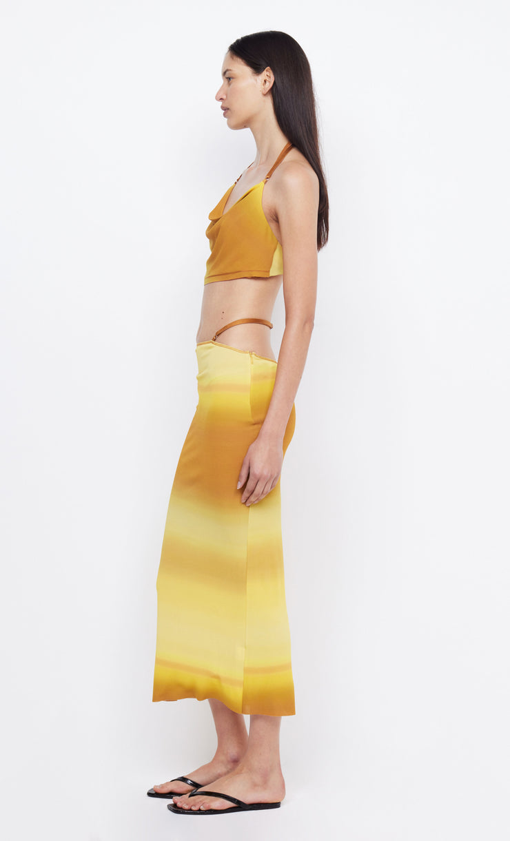 AMARA STRAPPY SKIRT - GOLDEN OMBRE