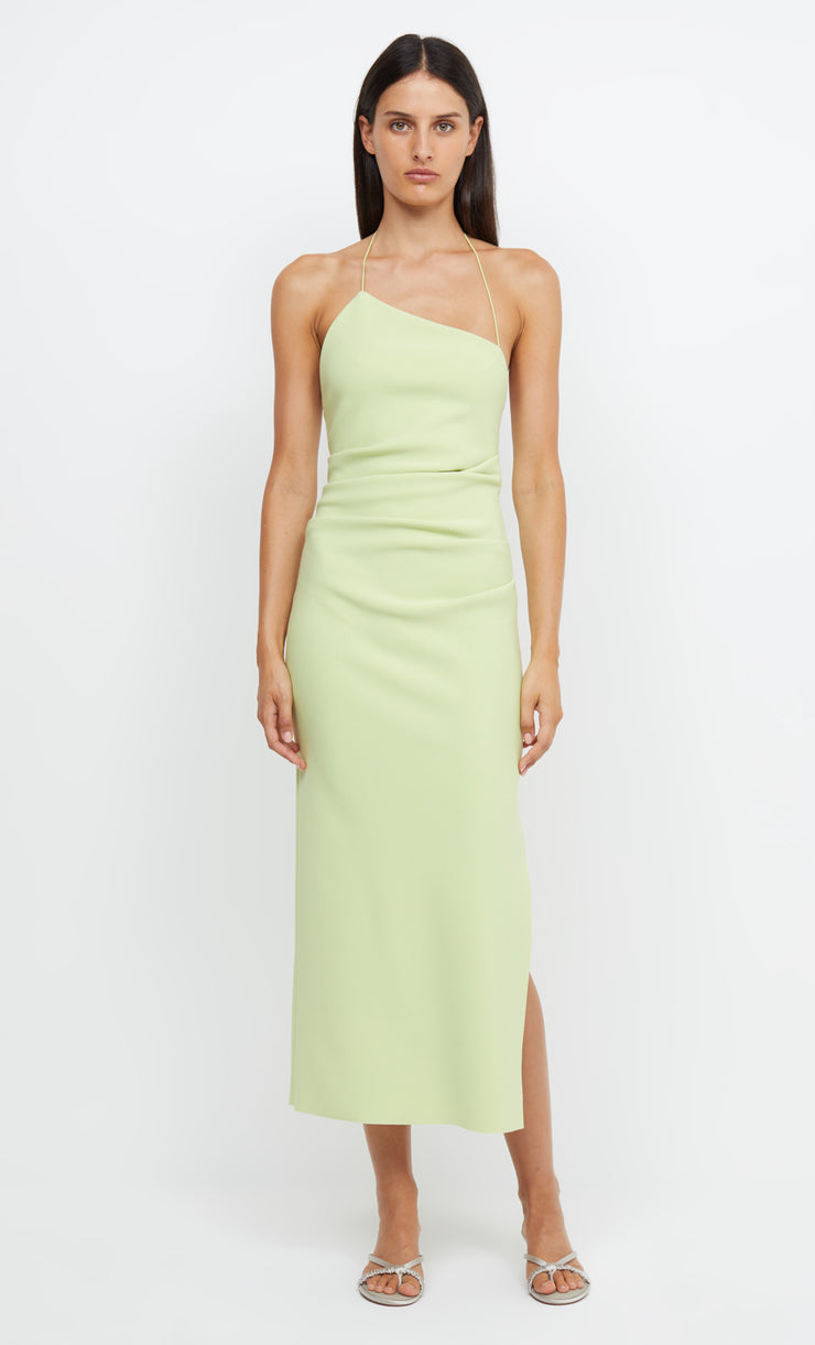 ANDY ASYM MIDI DRESS - LIME
