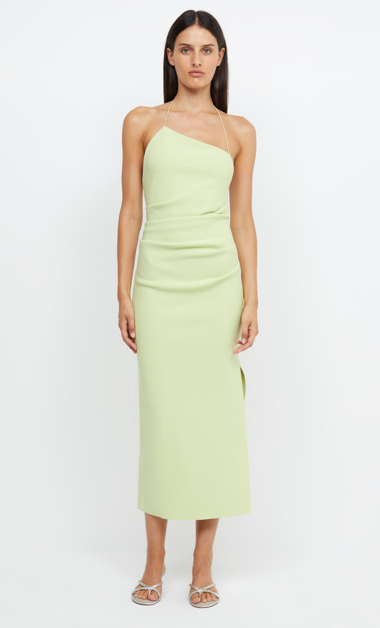 ANDY ASYM MIDI DRESS - LIME
