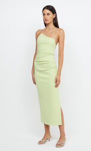 ANDY ASYM MIDI DRESS - LIME