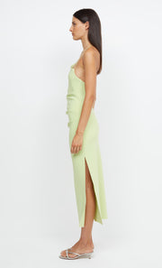 ANDY ASYM MIDI DRESS - LIME