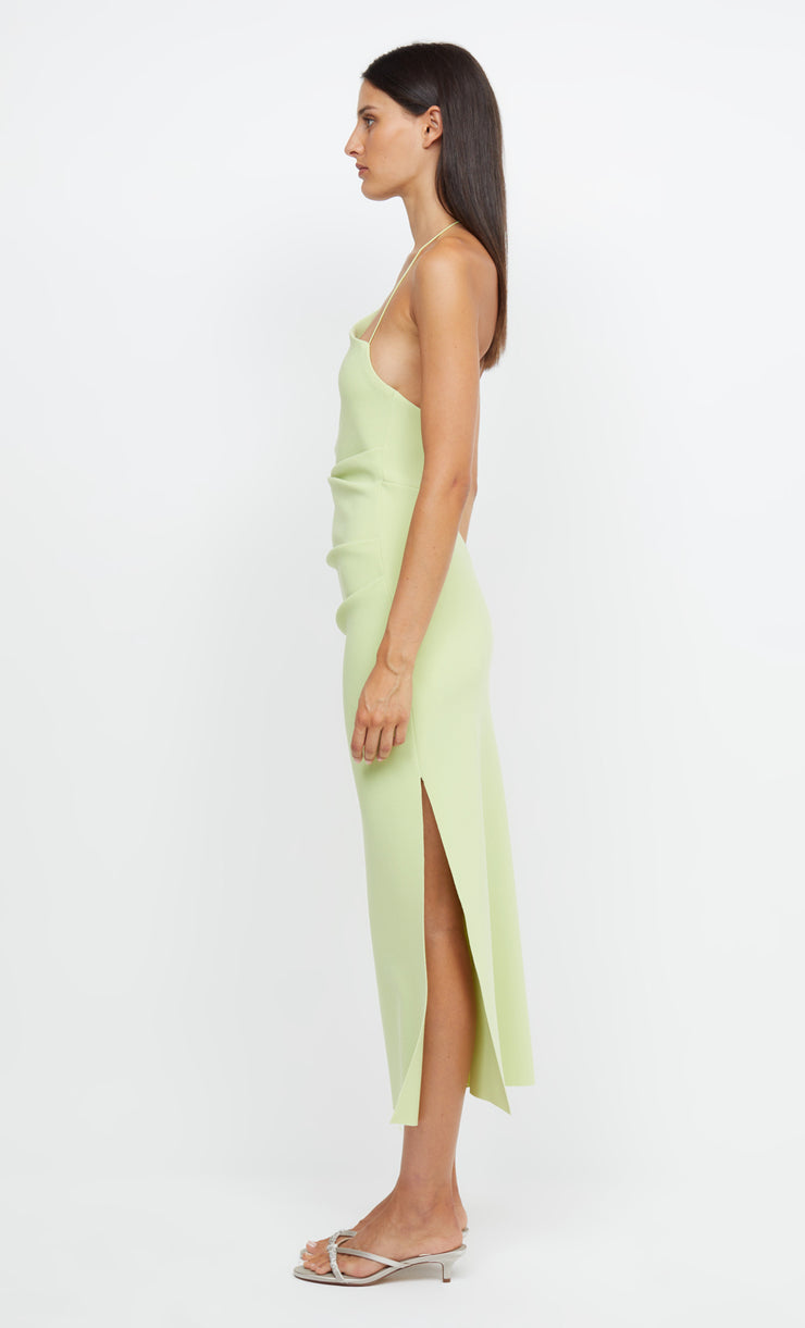 ANDY ASYM MIDI DRESS - LIME