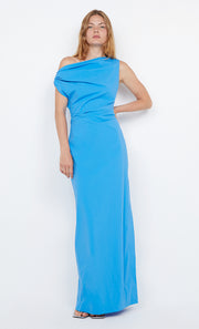 Angelina Asym Maxi Dress in Mid Blue by Bec + Bridge
