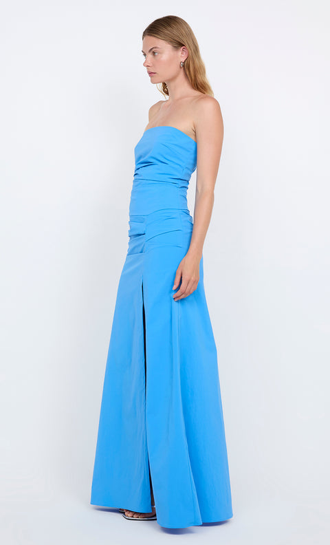 ANGELINA STRAPLESS MAXI DRESS - MID BLUE