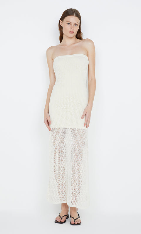 AURORA STRAPLESS DRESS - IVORY
