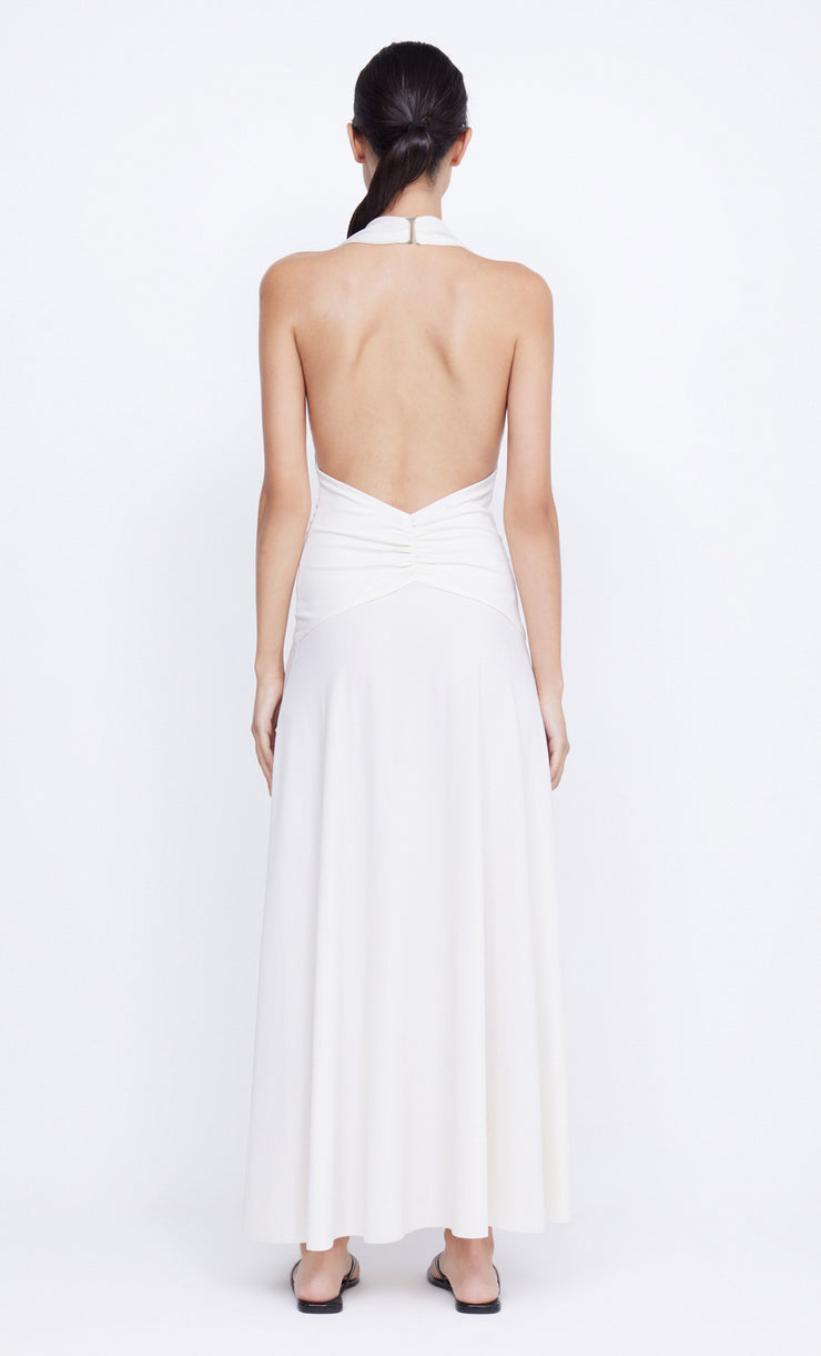 Blanche Halter Backless Maxi Dress in Ivory by Bec + Bridge