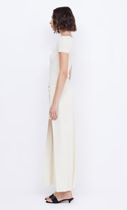 CASPIAN KNIT MAXI SKIRT - MILK