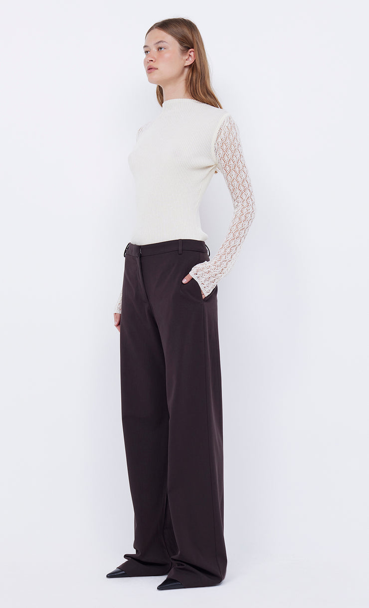 Chantelle Long Sleeve Knit Top in Ivory by Bec + Bridge