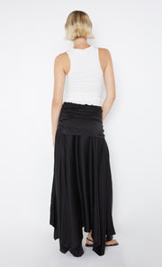 Chantilly Silk Ruched Skirt in Black by Bec + Bridge
