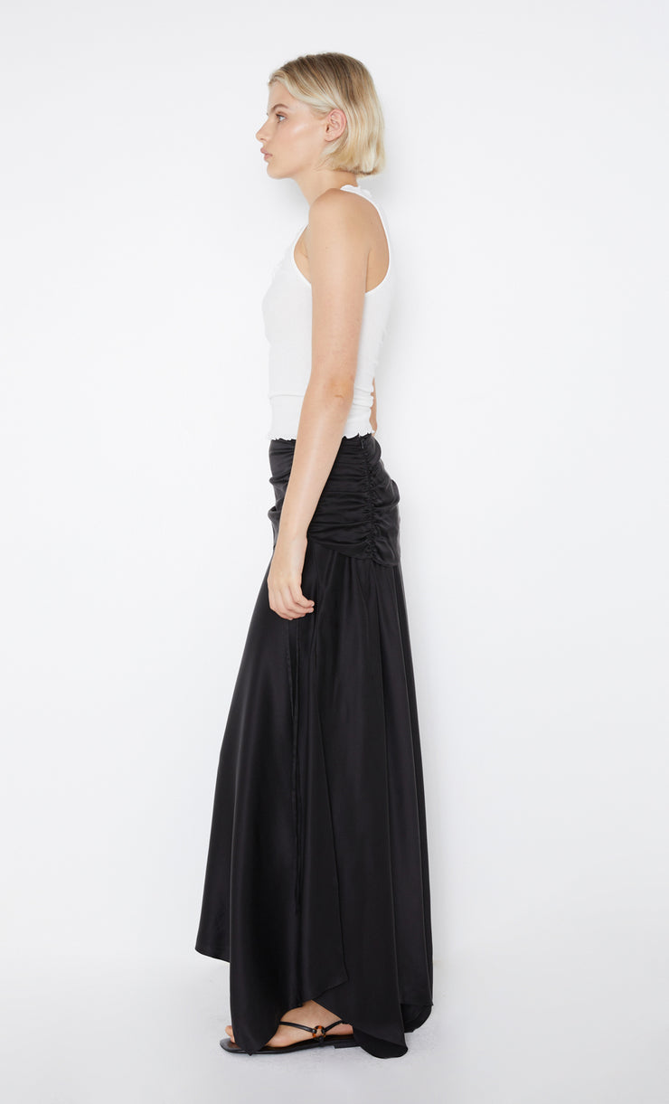 Chantilly Silk Ruched Skirt in Black by Bec + Bridge