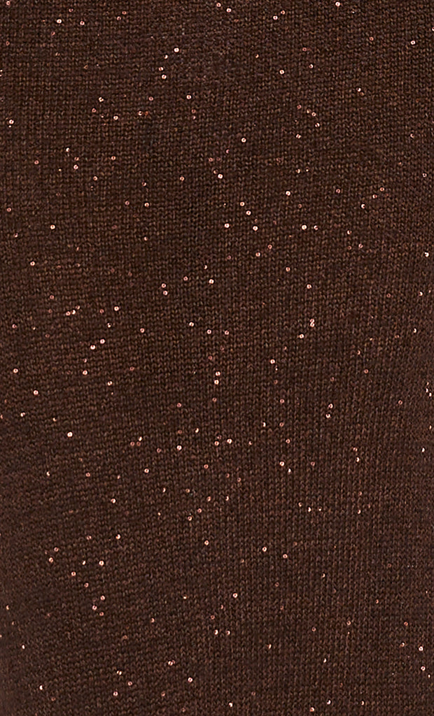 DELFINA SEQUIN TUBE SKIRT - CHOCOLATEOLATE