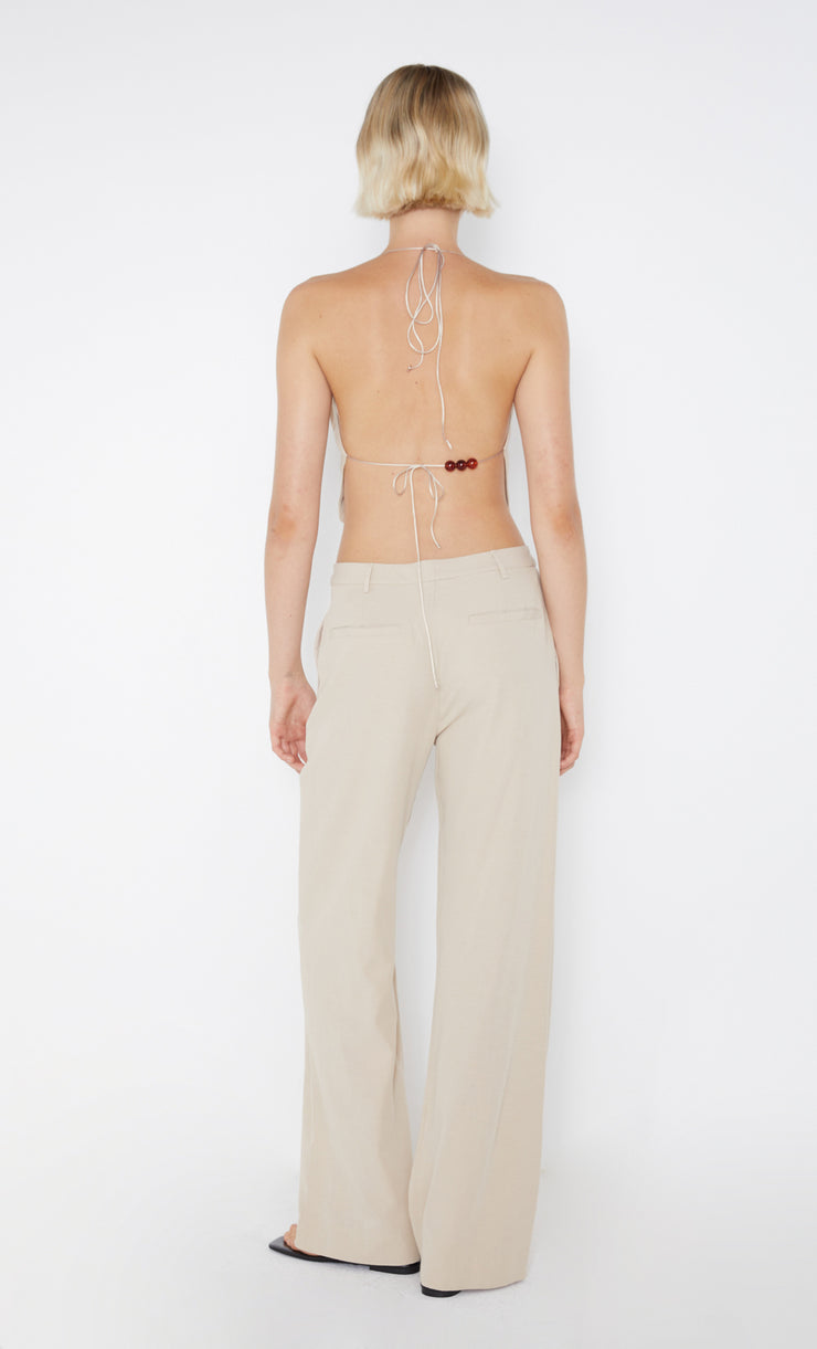 Desiree Halter Top with Beads in Sand by Bec + Bridge
