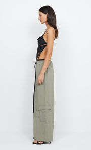 DIAMOND DAYS STRAP CROPPED TOP - BLACK