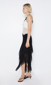 Elzette Asym Midi Skirt in black by Bec + Bridge