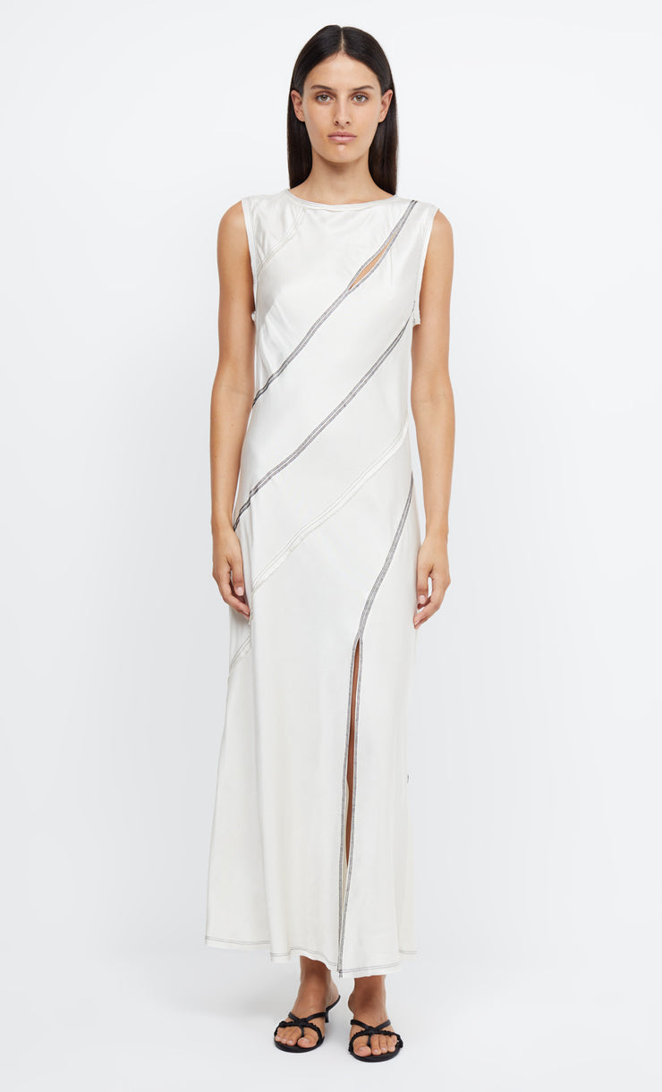 EMERY PANEL MAXI DRESS - IVORY/BLACK