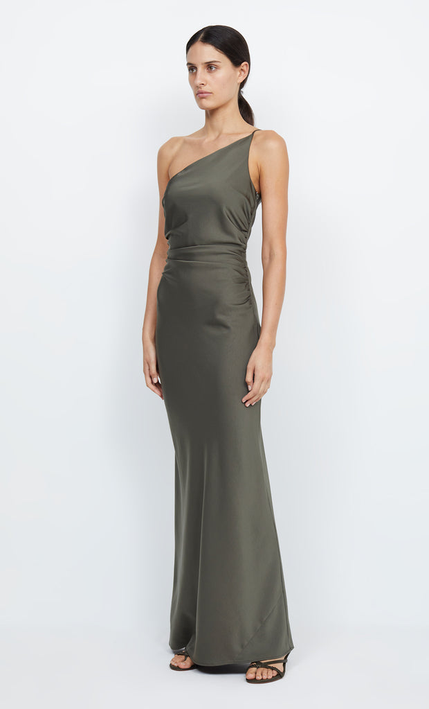 Eternity Asym One Shoulder Bridesmaid Dress in Dark Willow by Bec + Bridge