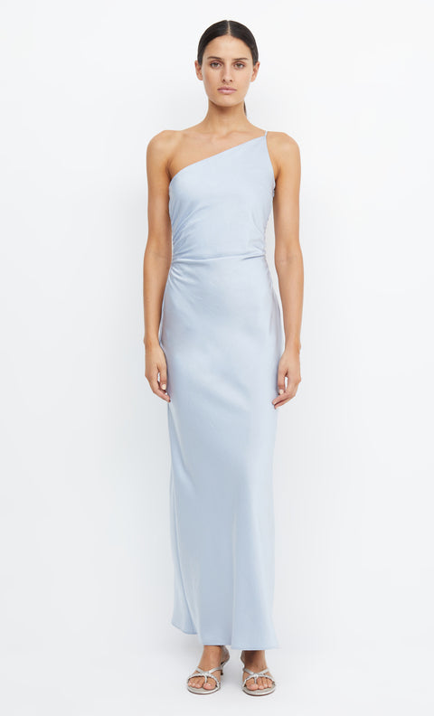 Eternity One Shoulder Asym Bridesmaid Dress in Dusty Blue by Bec + Bridge