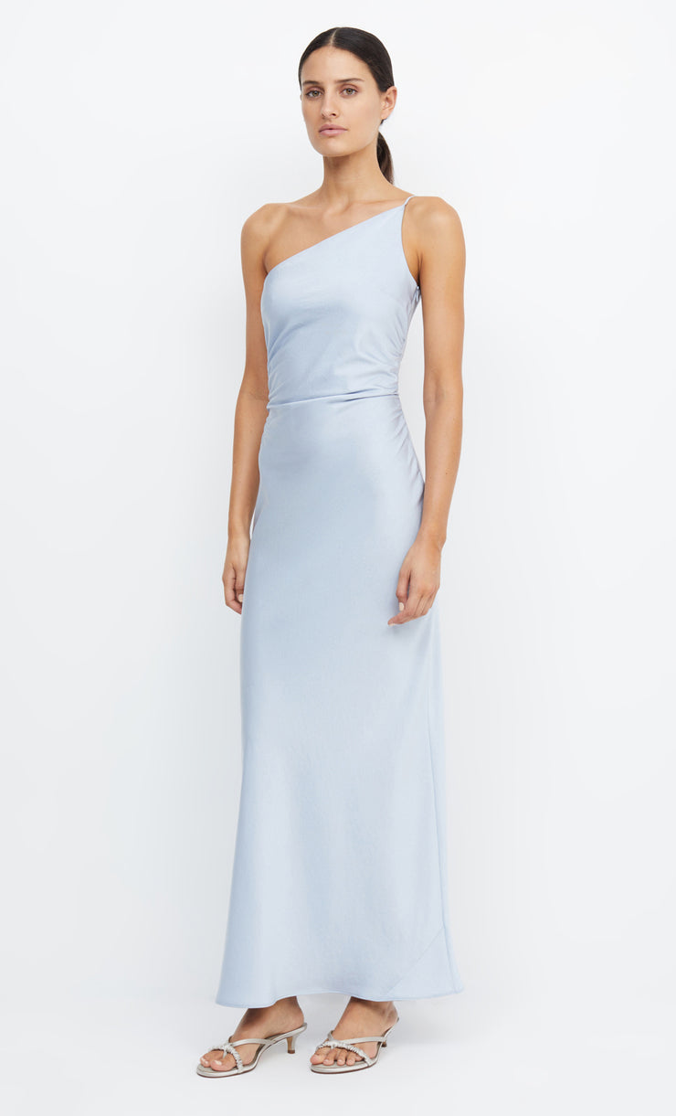 Eternity One Shoulder Asym Bridesmaid Dress in Dusty Blue by Bec + Bridge