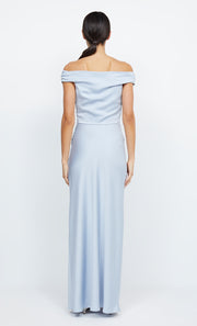 Eternity Off Shoulder Bridesmaid Maxi Dress Dusty Blue by Bec + Bridge