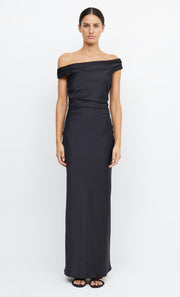 Eternity Off Shoulder Bridesmaid Formal Maxi Dress in Black by Bec + Bridge