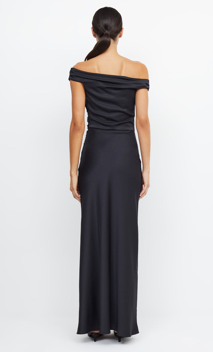 Eternity Off Shoulder Bridesmaid Formal Maxi Dress in Black by Bec + Bridge