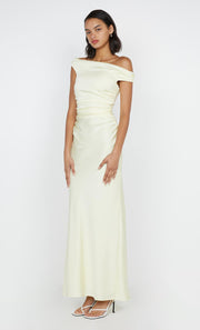 Eternity Off Shoulder Maxi Dress in Ice Yellow by Bec + Bridge