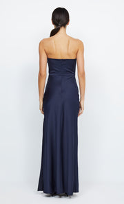 Eternity Off Shoulder Bridesmaid Maxi Dress in Ink Navy by Bec + Bridge