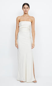 Eternity Strapless Eco Stretch Bridesmaid Dress in Cream White by Bec + Bridge