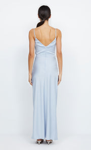 Eternity V Neck Maxi Split Dress in Dusty Blue by Bec + Bridge