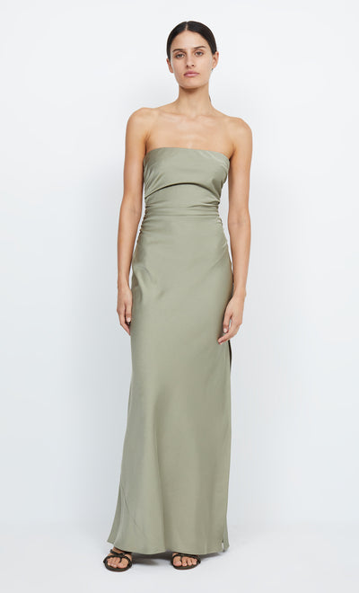 Eternity Strapless Bridesmaid Formal Maxi Dress in Sage Green by Bec + Bridge
