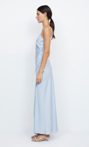 Eternity V Neck Maxi Split Dress in Dusty Blue by Bec + Bridge