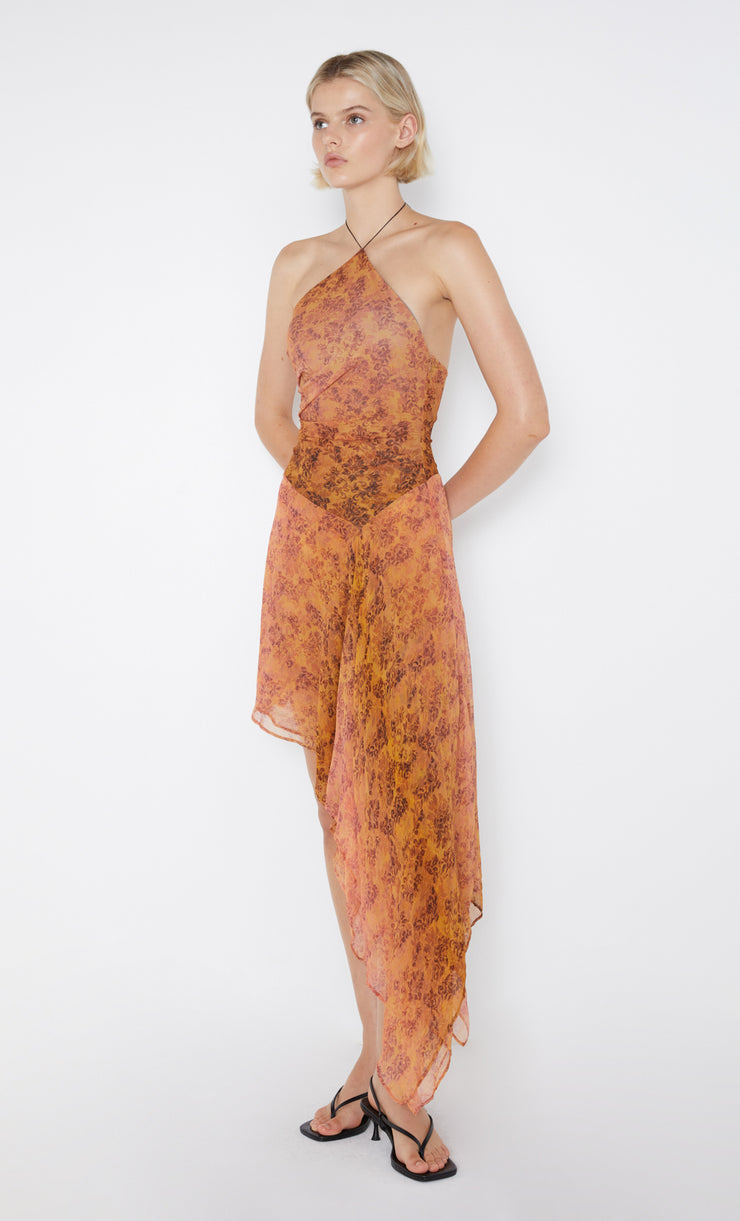 Fleur De Lis Halter Dress in Fleur print by Bec + Bridge