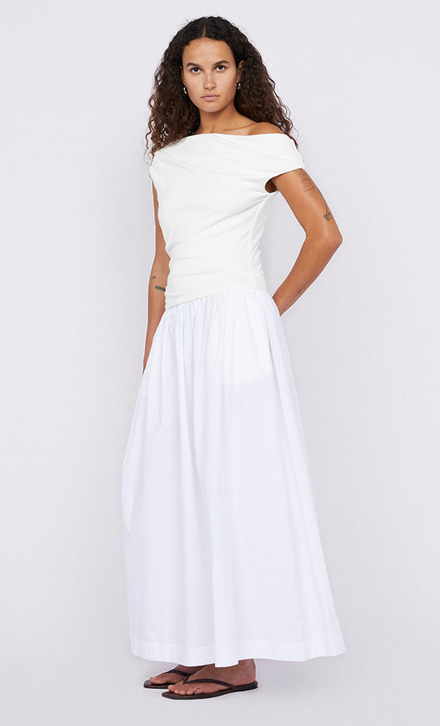 FREYA ASYM MAXI DRESS - IVORY