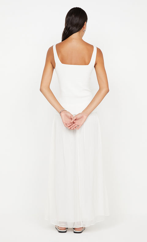 GEMMA SQUARE NECK TANK - IVORY