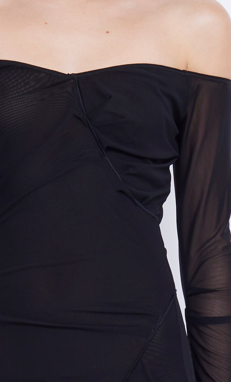 Black Isadora Long Sleeve Maxi Dress by Bec+Bridge