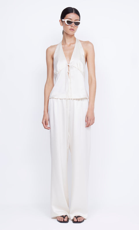 Ivory Silk Kaia Halter Top by Bec + Bridge