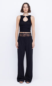 JEWEL SLOUCHED PANT - BLACK/BLACK