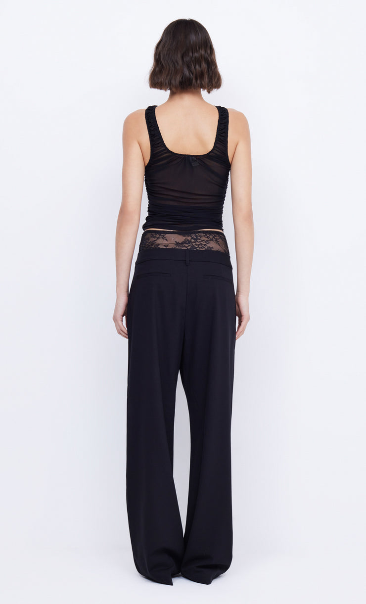 JEWEL SLOUCHED PANT - BLACK/BLACK