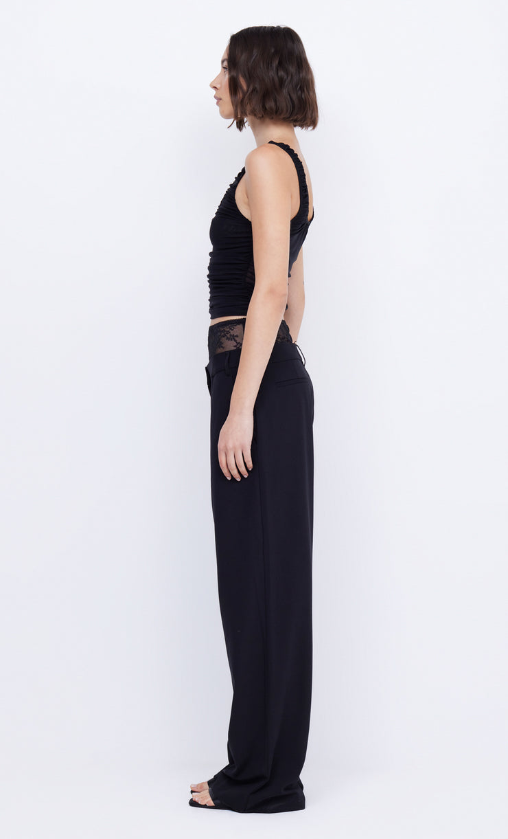 JEWEL SLOUCHED PANT - BLACK/BLACK