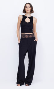 JEWEL SLOUCHED PANT - BLACK/BLACK