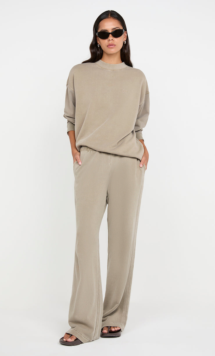 JORJA CREW JUMPER  - TAUPEE