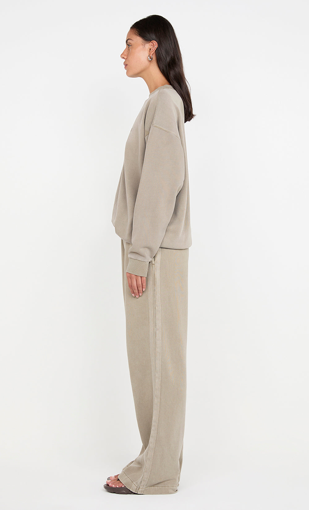 JORJA CREW JUMPER  - TAUPEE