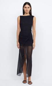 JULIEN ASYM MAXI DRESS - BLACK