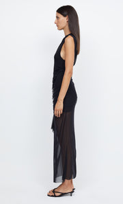 JULIEN ASYM MAXI DRESS - BLACK