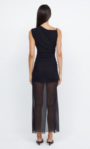 JULIEN ASYM MAXI DRESS - BLACK