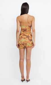 JULIEN ASYMMETRIC MINI DRESS - HIBISCUS PATCHWORK